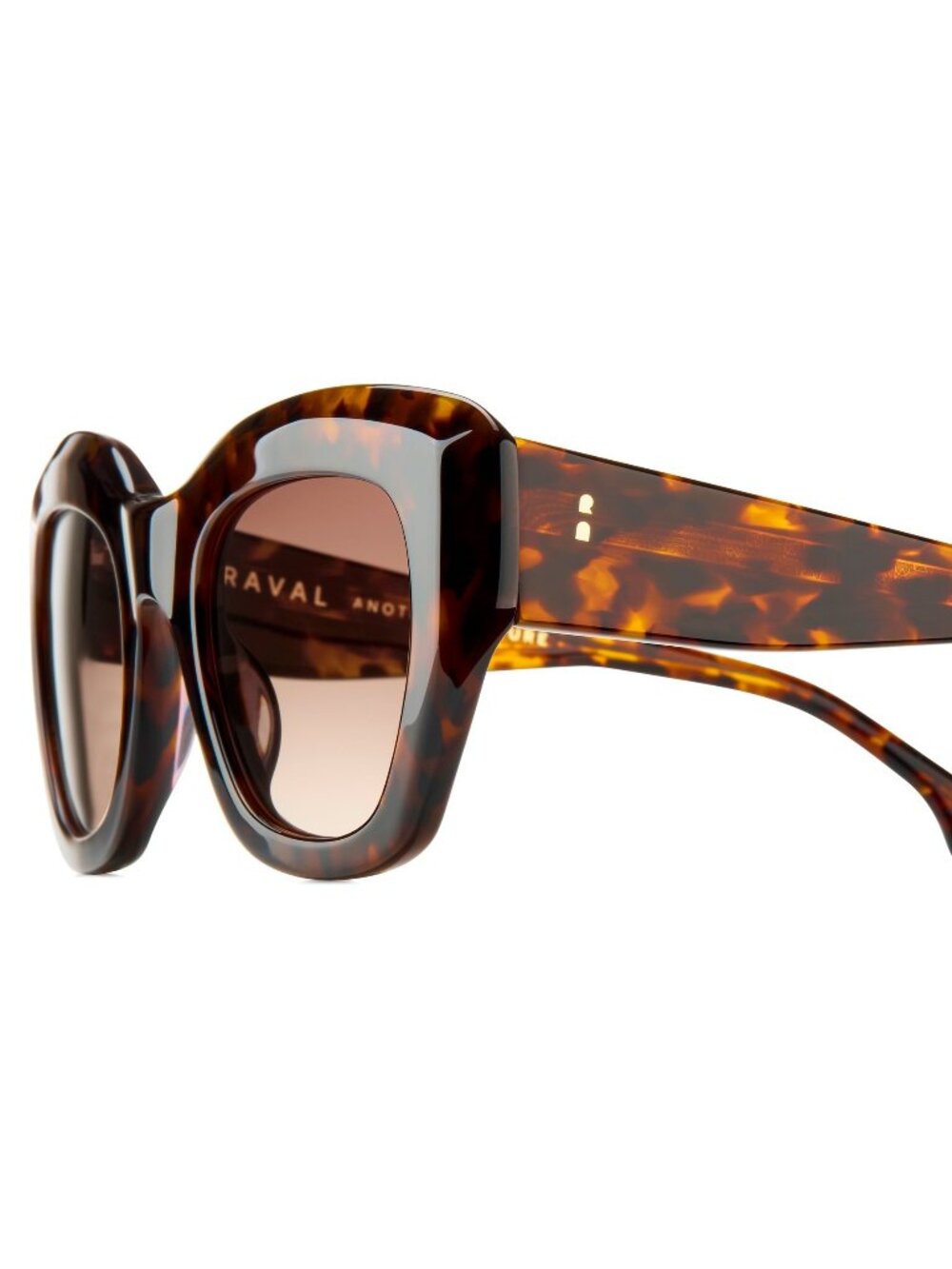 New Raval Eyewear Women's Sunglasses Havana Square Brown Lens Acetate Frame C2